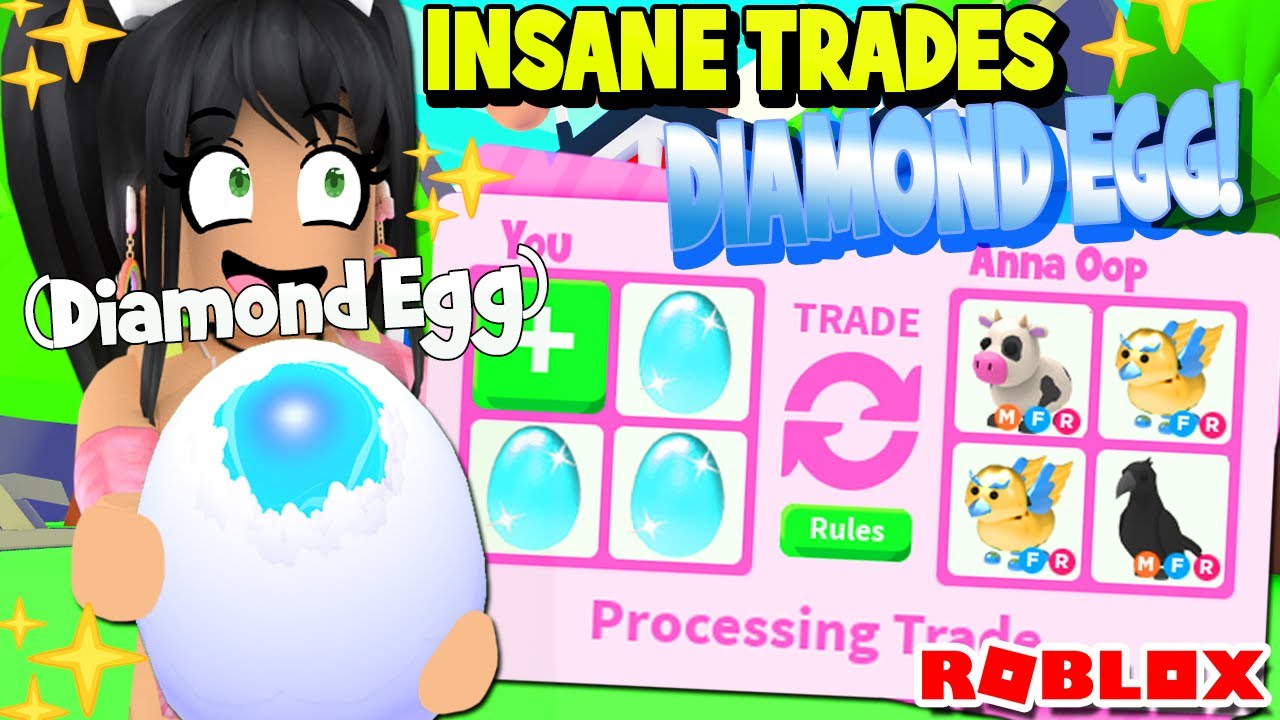 Most EPIC TRADES for my *DIAMOND EGG* 💎 Adopt Me Roblox Trading