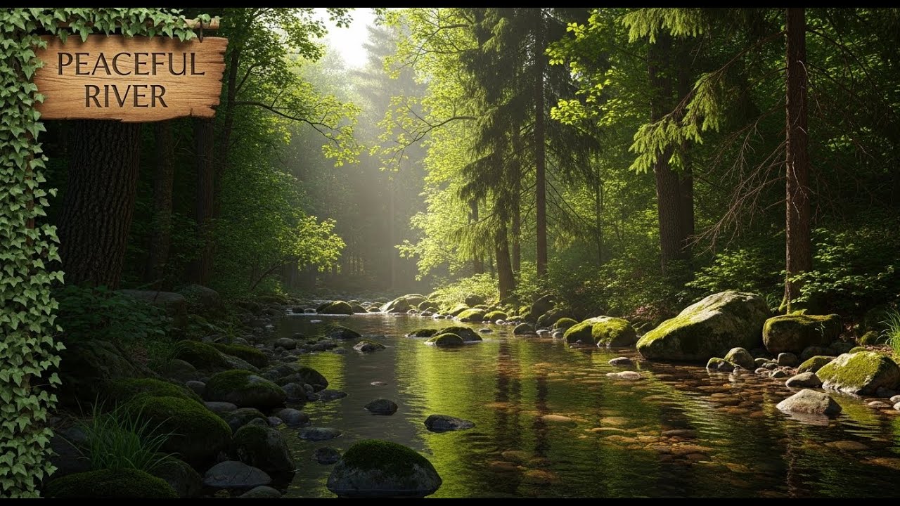 Peaceful River Sound Ambience 🌊 Gentle Flowing Water for Deep Sleep and Relaxation #860