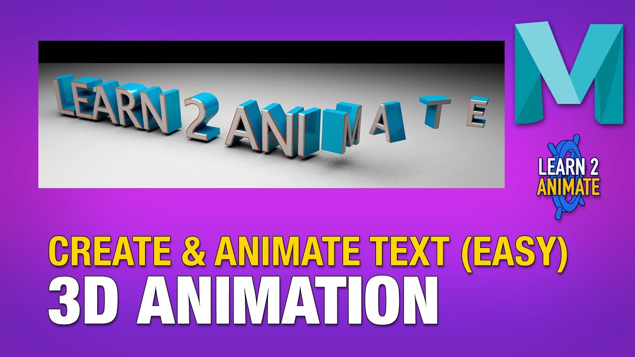 Text Animation in Autodesk Maya 2022. Beginner Tutorial.
