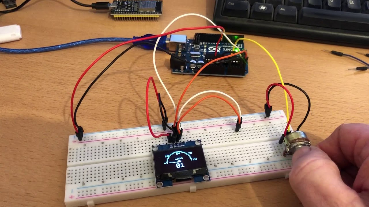 Arduino oled sh1106 0-5v gauge