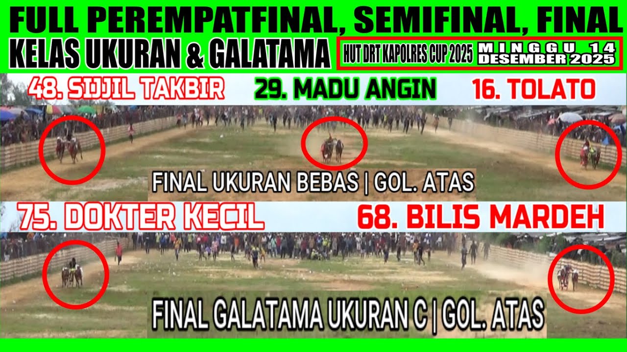 FULL PEREMPATFINAL, SEMIFINAL, FINAL (UKURAN & GALATAMA) MINGGU 14 DESEMBER 2025 | HUT DRT CUP