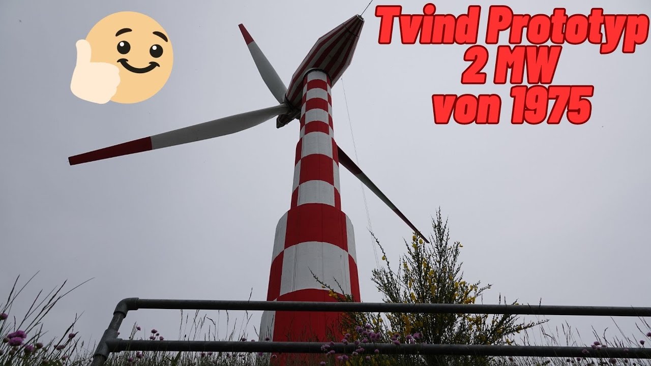 Oldest large wind turbine in the world, Tvind Prototype 2 MW from 1975,   22.05.2023