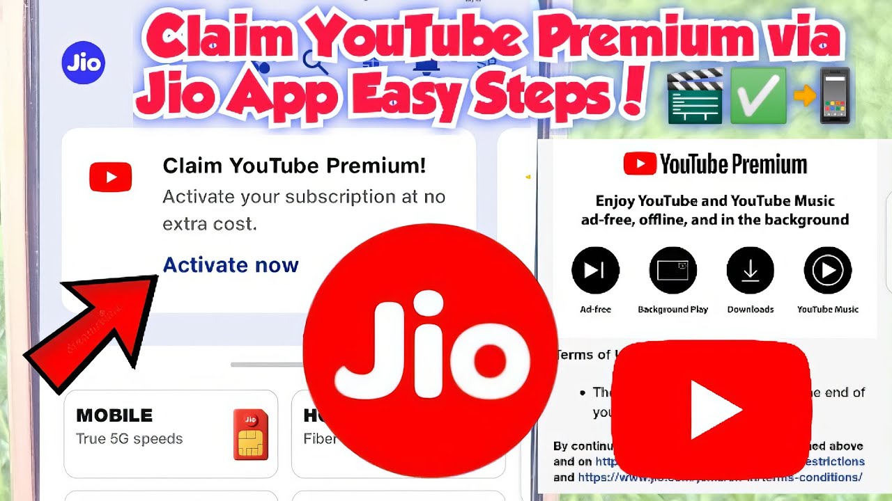 𝗖𝗹𝗮𝗶𝗺 𝗬𝗼𝘂𝗧𝘂𝗯𝗲 𝗣𝗿𝗲𝗺𝗶𝘂𝗺 𝘃𝗶𝗮 𝗝𝗶𝗼 𝗔𝗽𝗽 &mdash; 𝗘𝗮𝘀𝘆 𝗦𝘁𝗲𝗽𝘀! 🎬✅📲