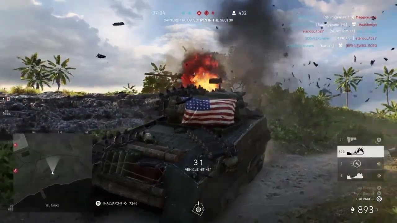 Battlefield 5 Heavy Tank Battles Gameplay Part 5 Panzer/Tiger/Sherman/Type97/Hachi