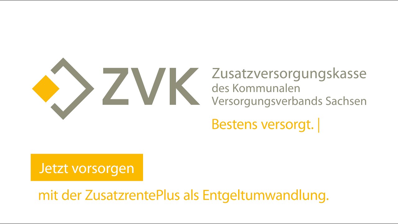 Zusatzversorgungskasse Sachsen - Bestens versorgt | Erklärfilm zur Entgeltumwandlung