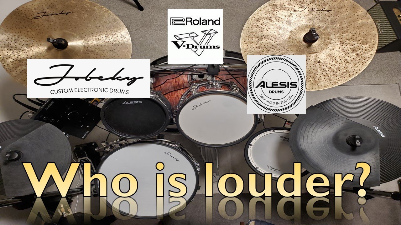 How loud is electronic drum unplug? Roland VS Alesis VS Jobeky mesh pads, rubber and metal cymbals