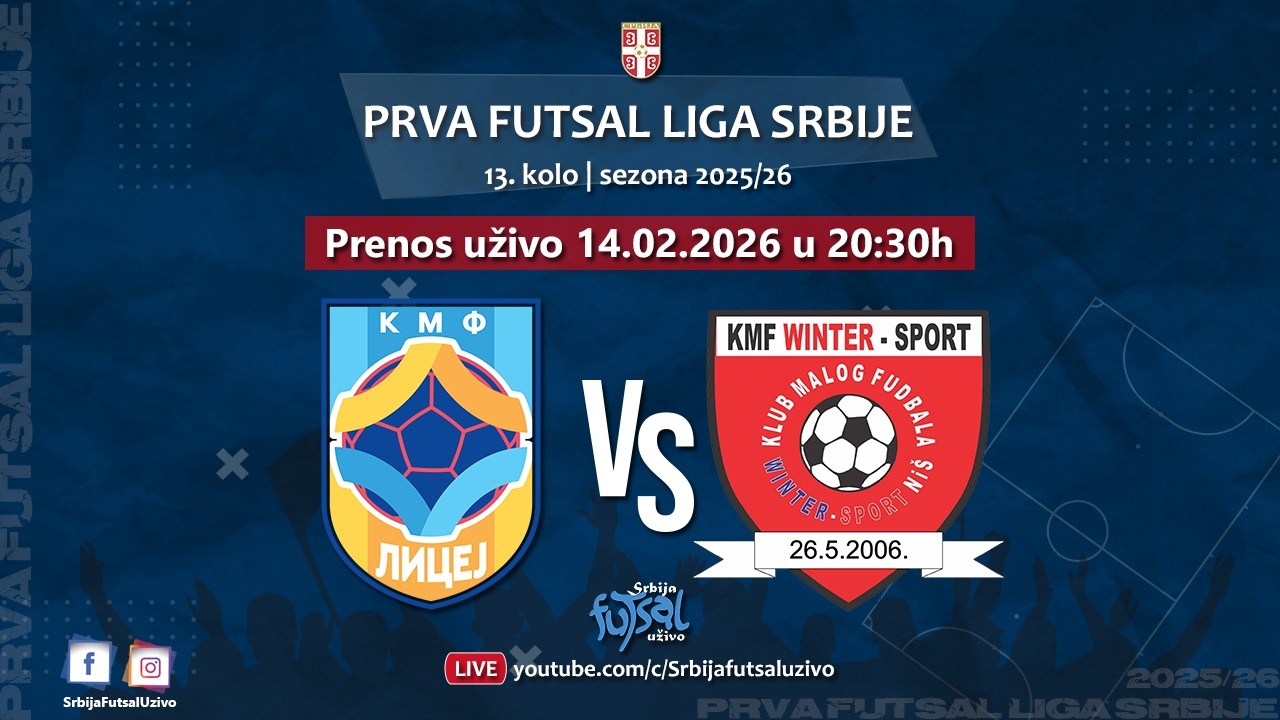 KMF Licej - KMF Winter sport | Prva futsal liga Srbije