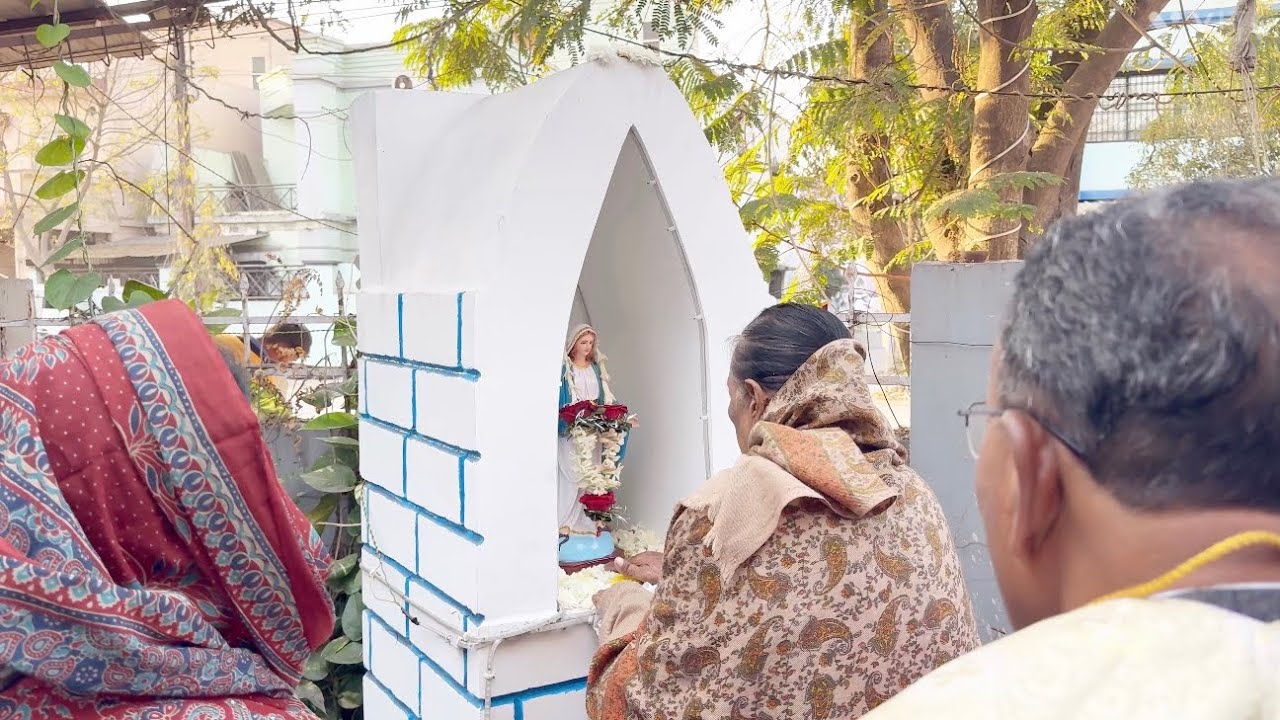 Mere ghar mein Mother Mary ke grotto ka and ghar ka blessing 