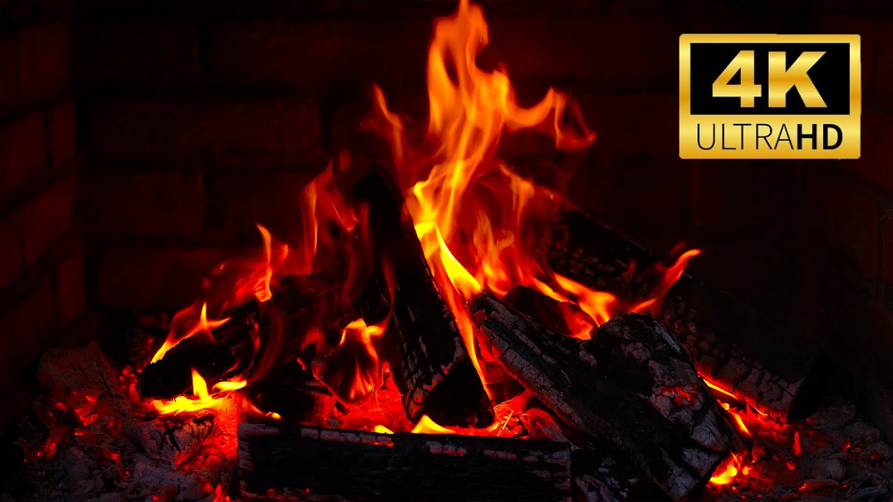 🔥 Cozy Fireplace 4K (12 HOURS) — Burning Logs & Crackling Fire Sounds