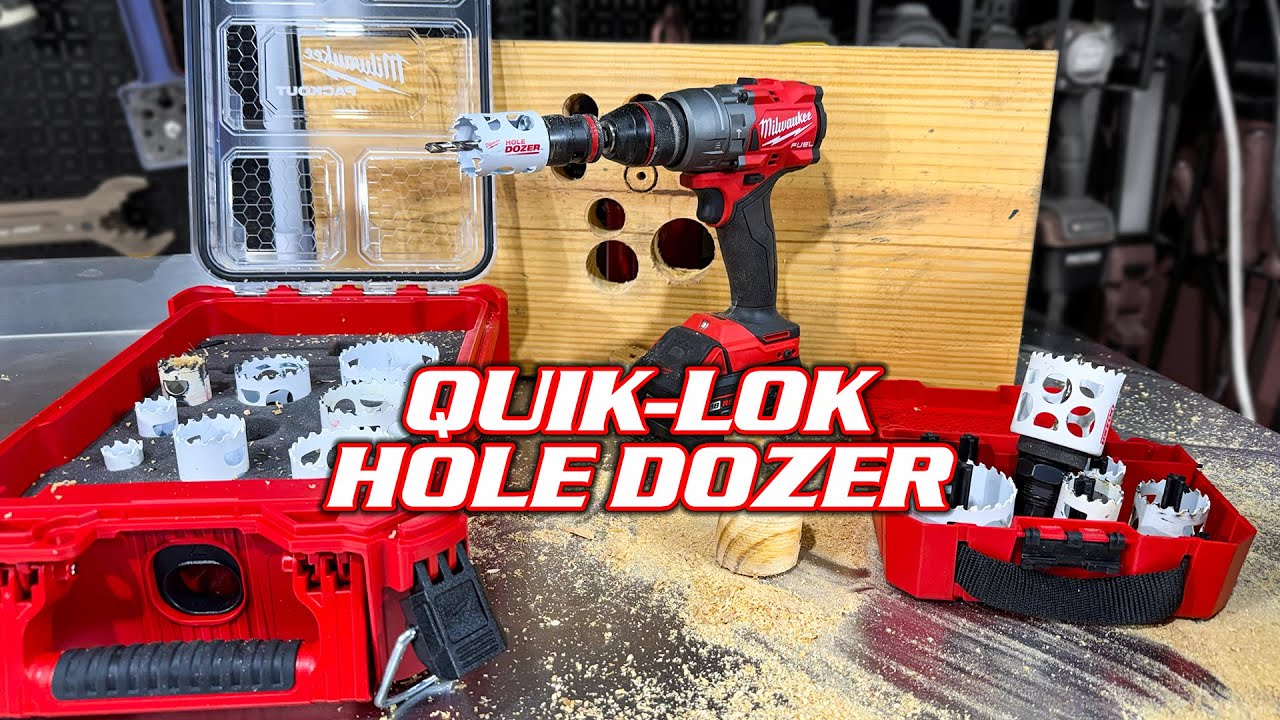 Комплект для сборки буровой установки Milwaukee QUIK-LOK HoleDozer, 12 предметов - Сделано в США.