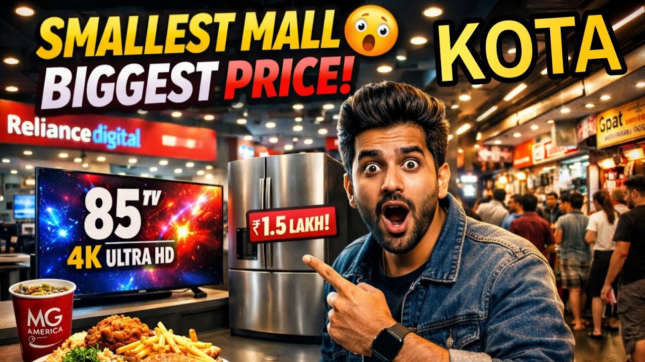 Kota’s SMALLEST CITY Mall 😱 | ₹1.5 Lakh Fridge, 85” TV & Biryani at City Mall Kota