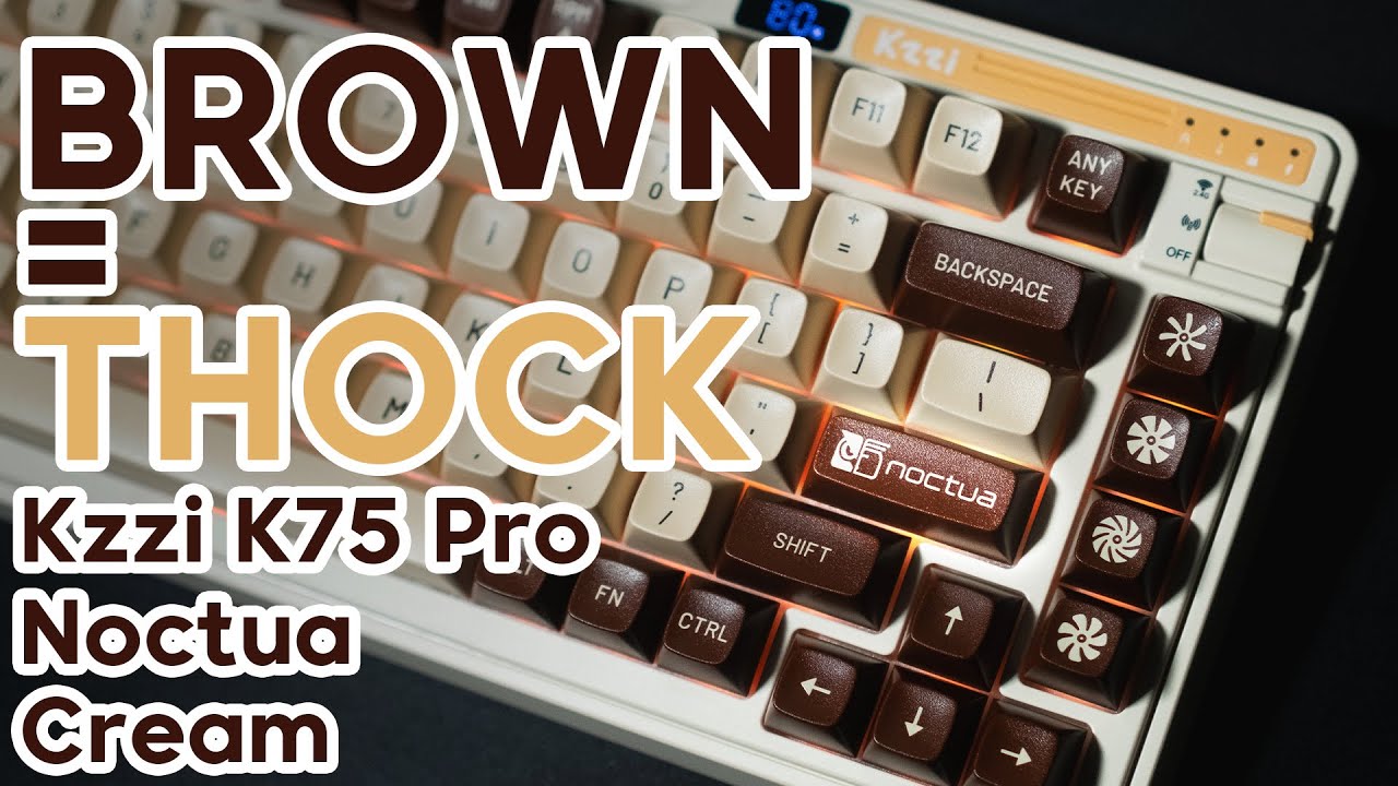 BROWN and THOCKY | Kzzi K75 Pro Keyboard Build  + Cream & Noctua