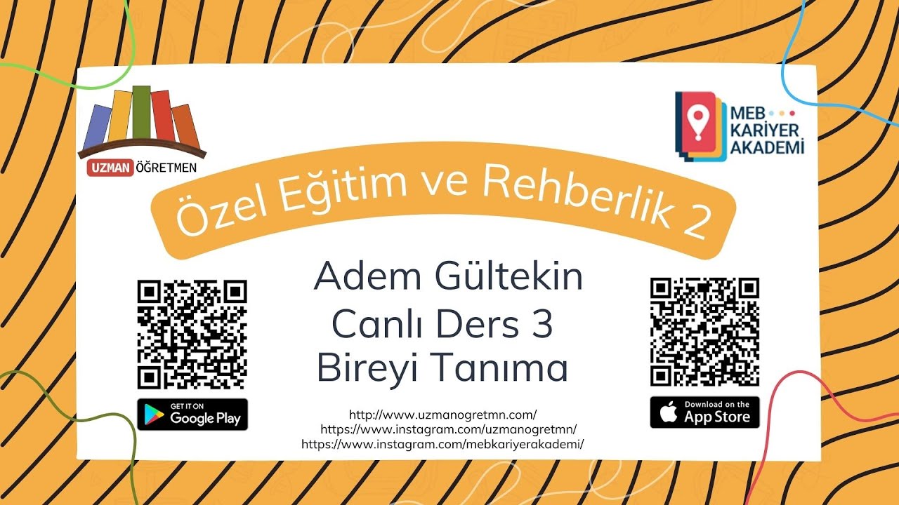 Uzman Öğretmenlik Sınavı Özel Eğitim ve Rehberlik Ders-3
