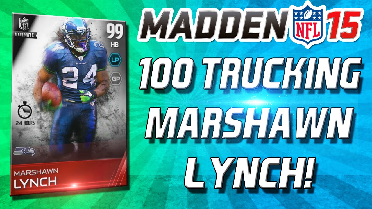 Madden 15 Ultimate Team - MARSHAWN LYNCH! BOSS MODE! 100 TRUCKING! - MUT 15