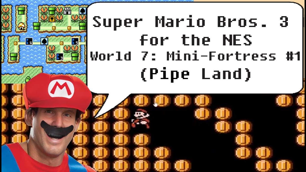 68 (WORLD 7: Mini-Fortrees #1 - Pipe Land) Let's Play: Super Mario Bros. 3 (NES) #retrogaming