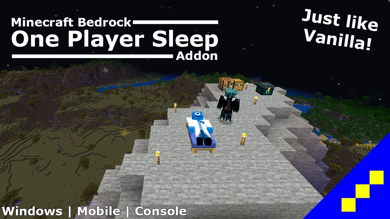 One player sleep thats just like vanilla for Minecraft Bedrock edition!