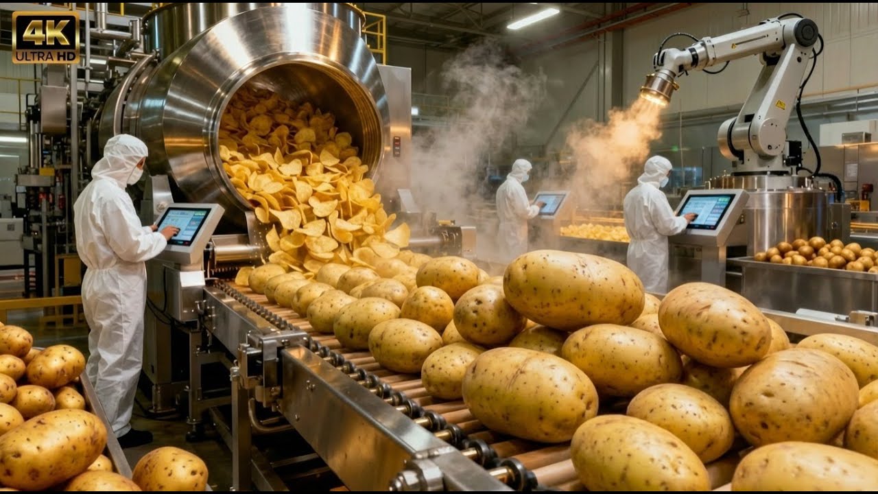 Inside a Modern Pringles Factory | From Whole Potatoes to Perfectly Stacked Chips (Full Process)