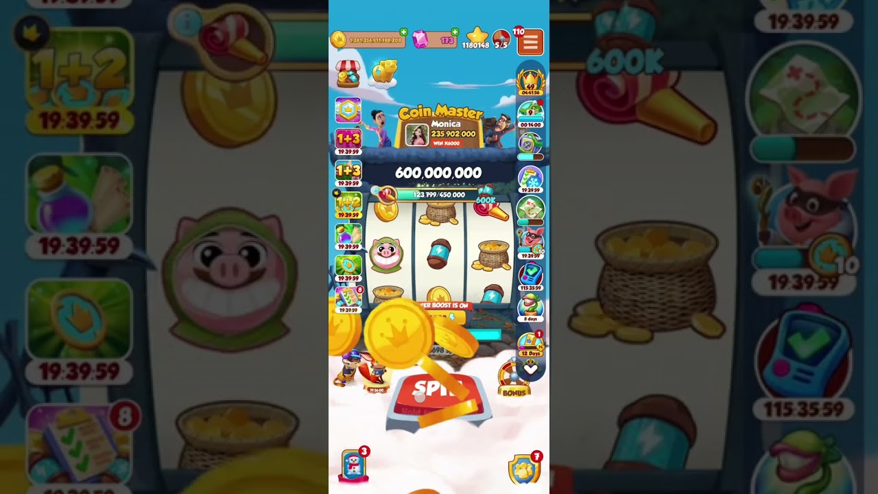 Complete 475k-600k task coin master gameplay 