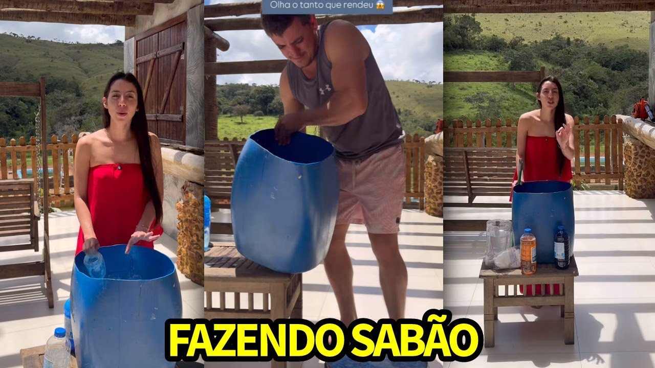 SARA KELLEN MOSTRA COMO FAZ O SABÃO E O QUANTO ELE RENDE 