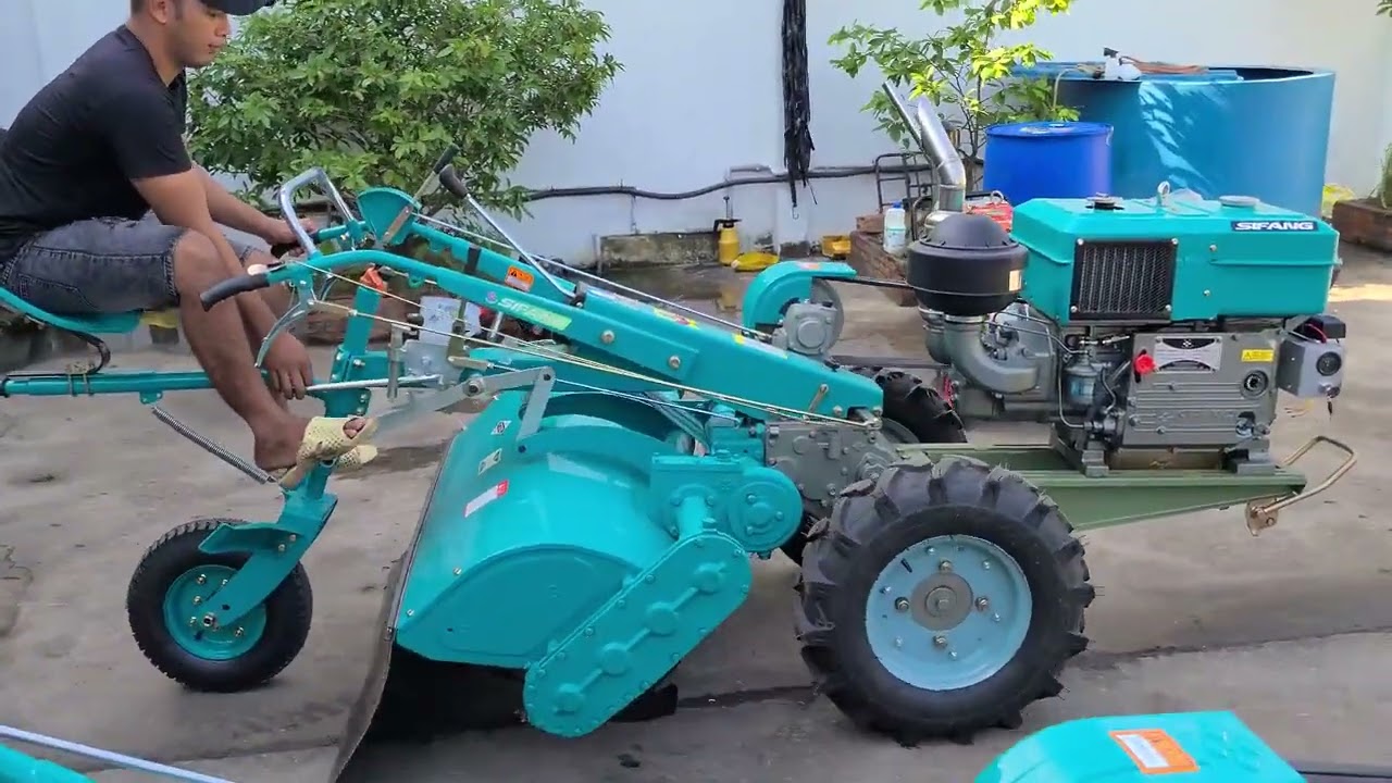 Máy xới Sifang sên bìa 32 dao có ghế ngồi 