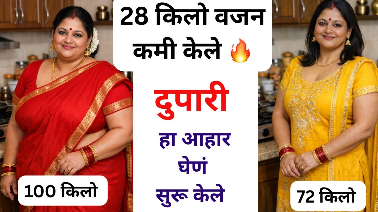 दुपारचं जेवणच तुमचं वजन वाढवतंय? हे 5 पर्याय लगेच सुरू करा! | diet plan | weightloss | fat to fit |