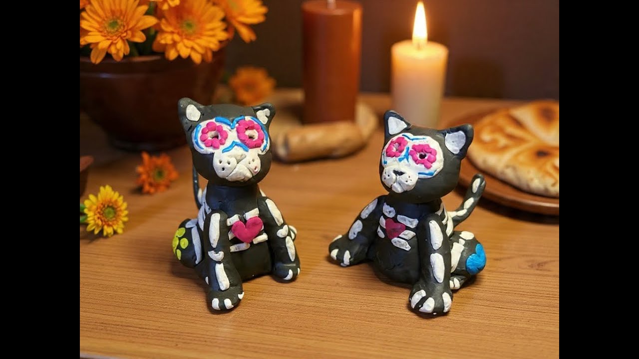 Gatito Esqueleto/Día de muertos