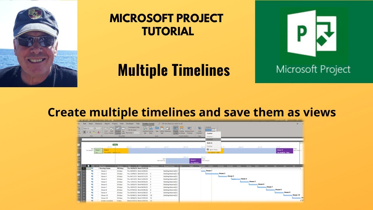 This video explains how to add multiple timelines to Microsoft Project.
