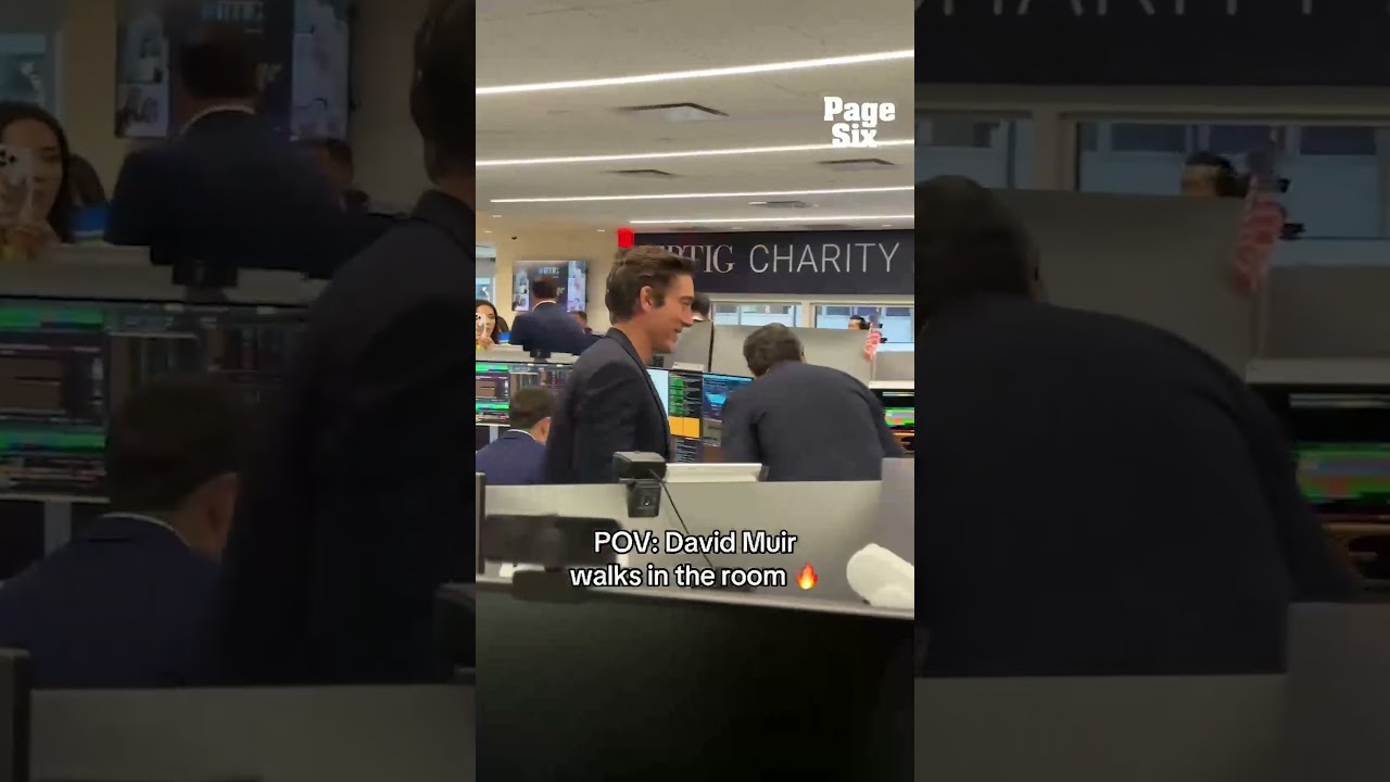 'World News Tonight' anchor David Muir stopped by 2025 BTIG Charity Day (you're welcome) #shorts