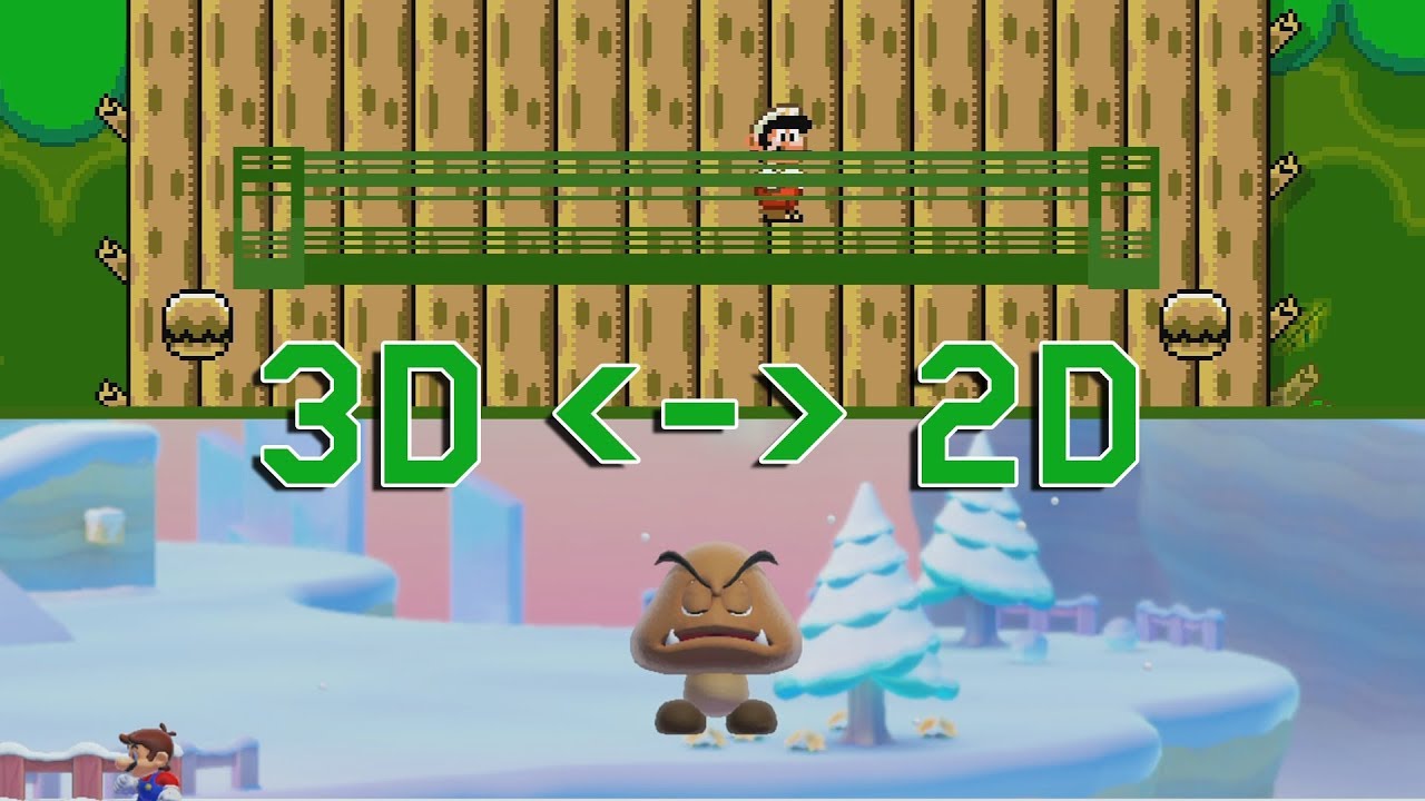 3D Items in 2D Styles in Super Mario Maker 2