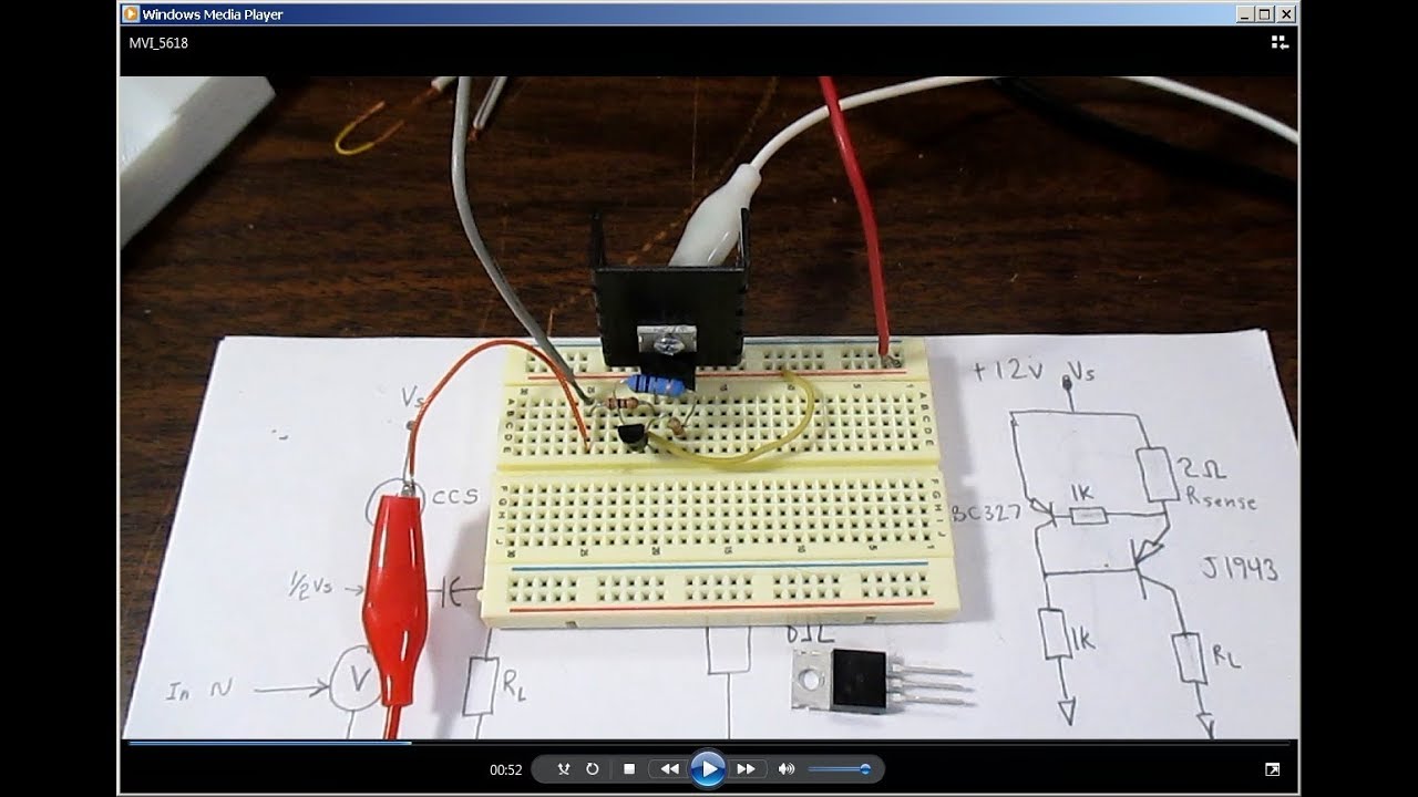Class A audio amplifier current source design PART1