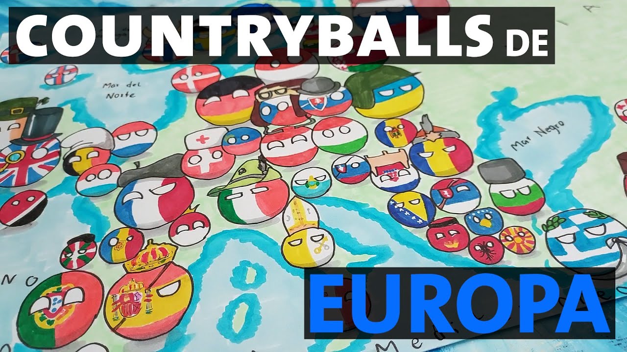 🔹🔶⚪Dibuja el Mapa Countryballs de EUROPA Super completo⚪🔶🔹