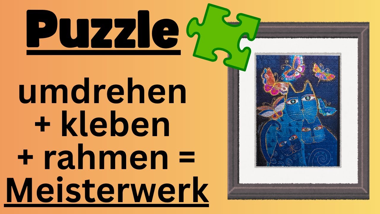 Puzzle umdrehen + kleben + einrahmen! Geschenk für nur 34 Euro: einzigartiges Puzzle-Meisterwerk!!!