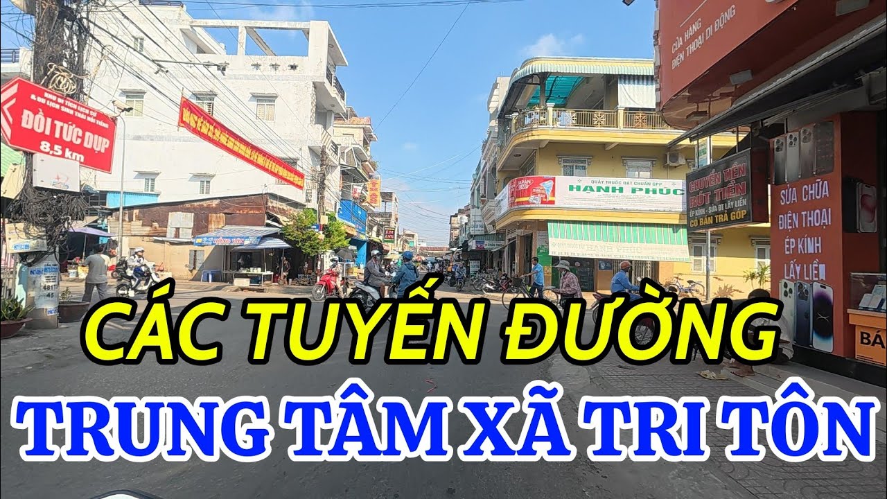Đường phố Xã Tri Tôn buổi chiều ra sao 