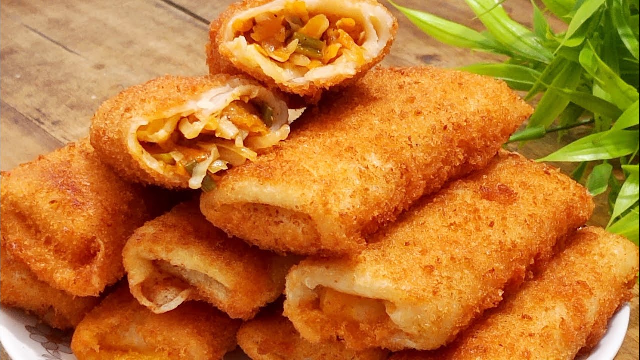 শীতকালীন  সবজি দিয়ে মজাদার ভেজিটেবল রোল। Vegetable Spring Roll l  Crispy Vegetable Roll 
