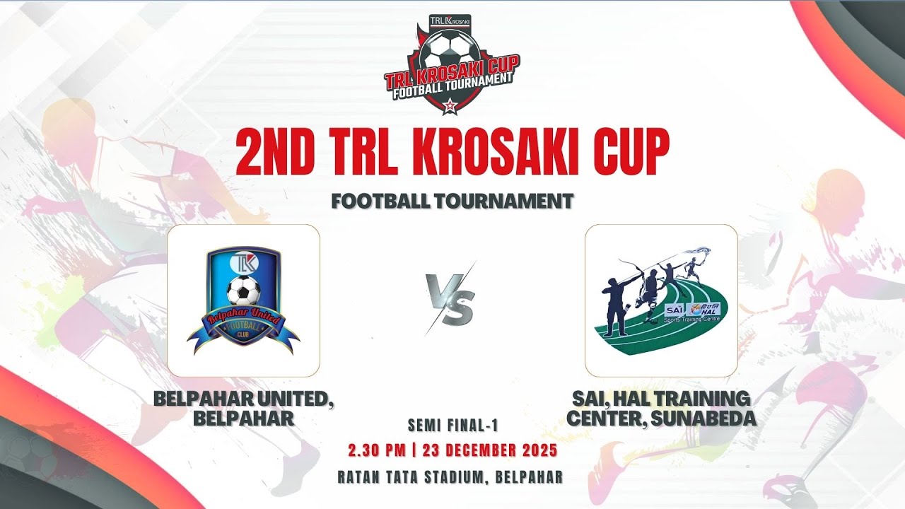 SEMI FINAL-1 Belpahar United vs SAI, HAL Sunabeda | 2nd TRL Krosaki Cup 2025 | SportsKPI