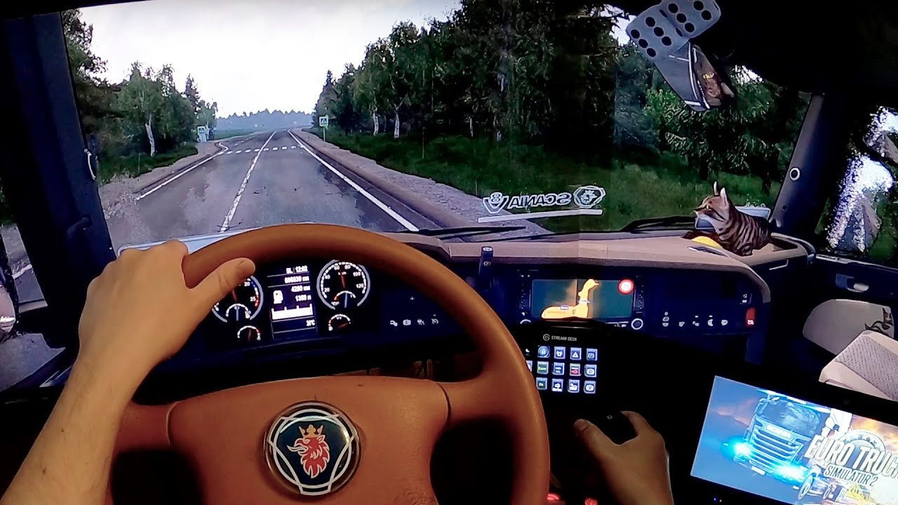 Euro Truck Simulator 2 v1.51 : Scania Streamline на Moza Racing R9 #3монитора #GoPro #TripleScreen