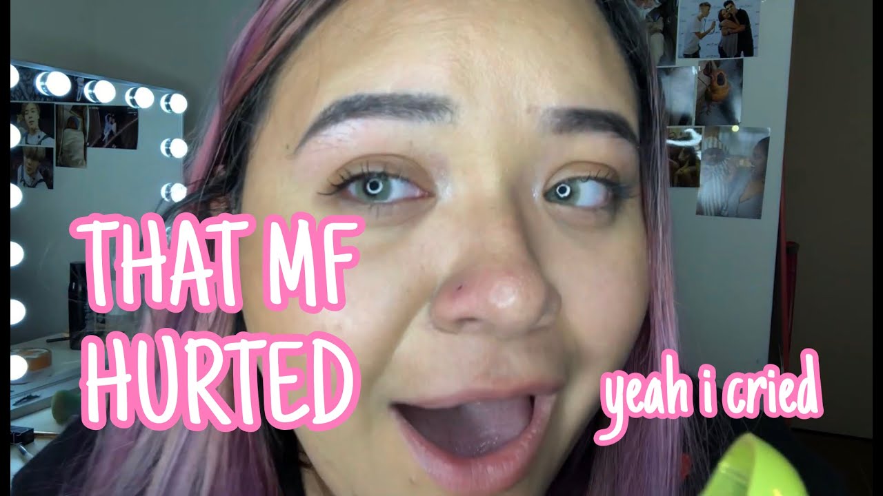 CHANGING MY NOSE STUD TO A RING FOR THE FIRST TIME || I CRIED