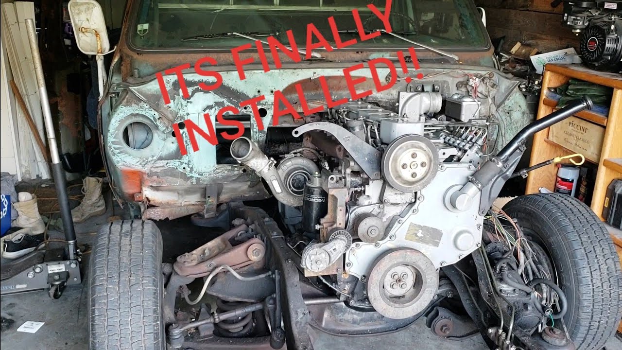 Square Body Cummins Swap, часть 4 (установка двигателя)