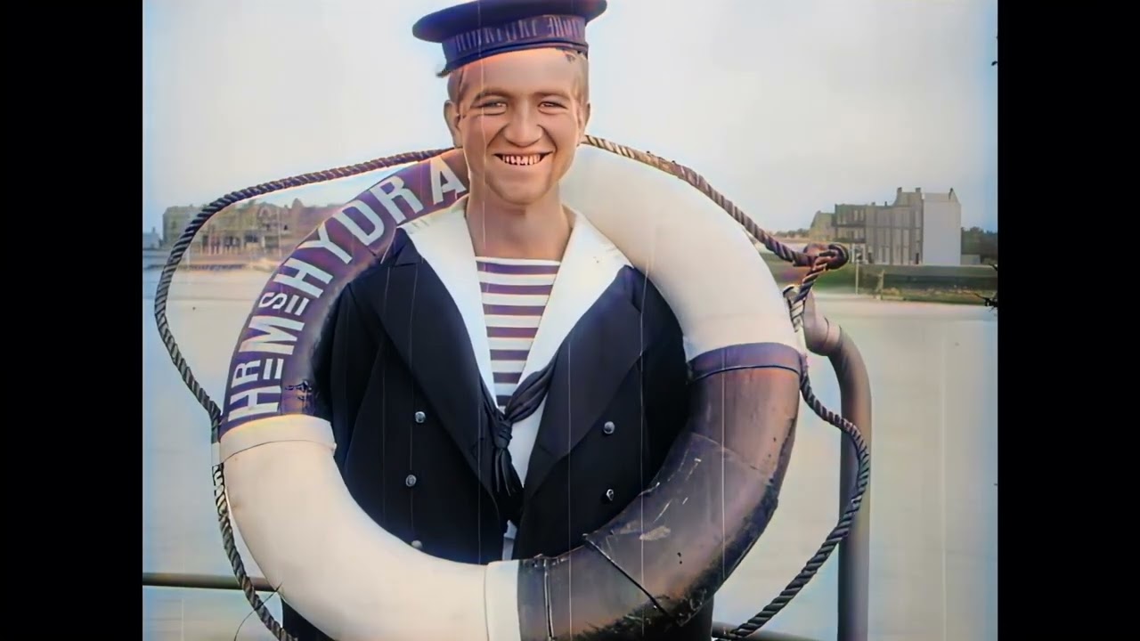 Splended footage of the Dutch Navy during WW-1 in 1915 in color! [A.I. enhanced & colorized]