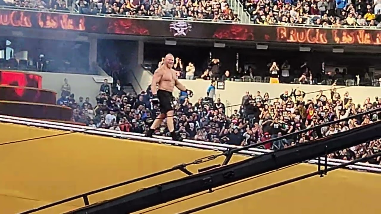 brock leanar entrance @ wrestlemania 39 sofi stadium