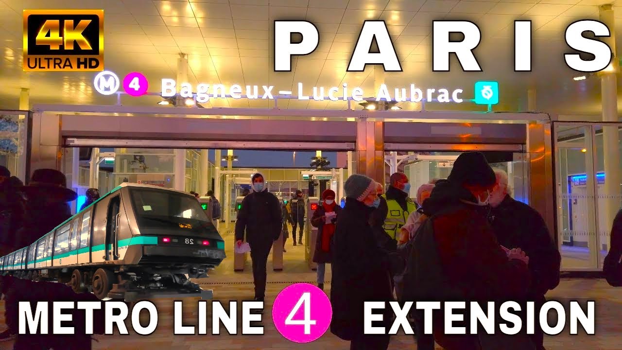 🇫🇷Paris Metro Line 4 Extension Opening 4K|Prolongement Ligne 4|Bagneux-Lucie Aubrac and Barbara 2022