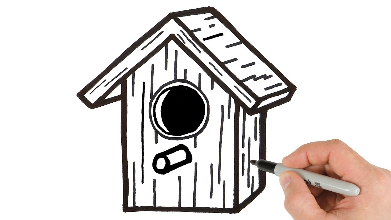 How to Draw Bird House  | Easy Drawing Step-by-Step Tutorial!