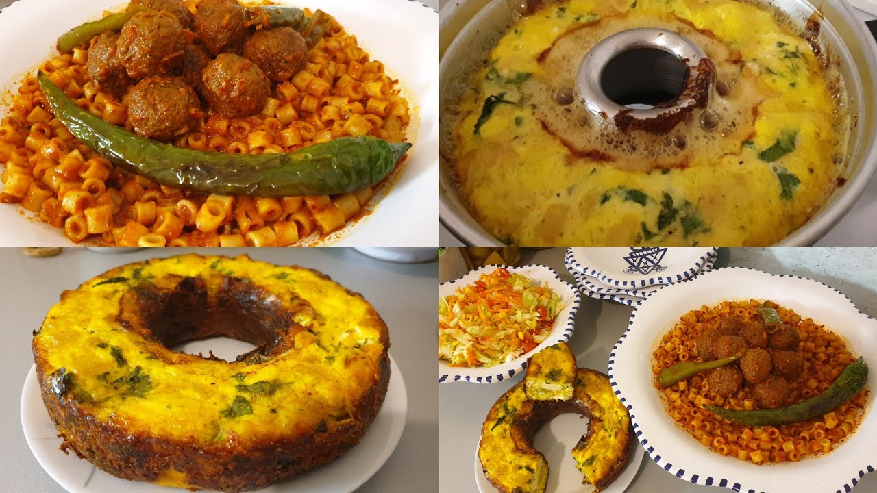 مقرونة بالكعابر مع طاجين دجاج زمني في الفورمة و على الغاز ma9arouna bel k3aber et tajine fel fourma