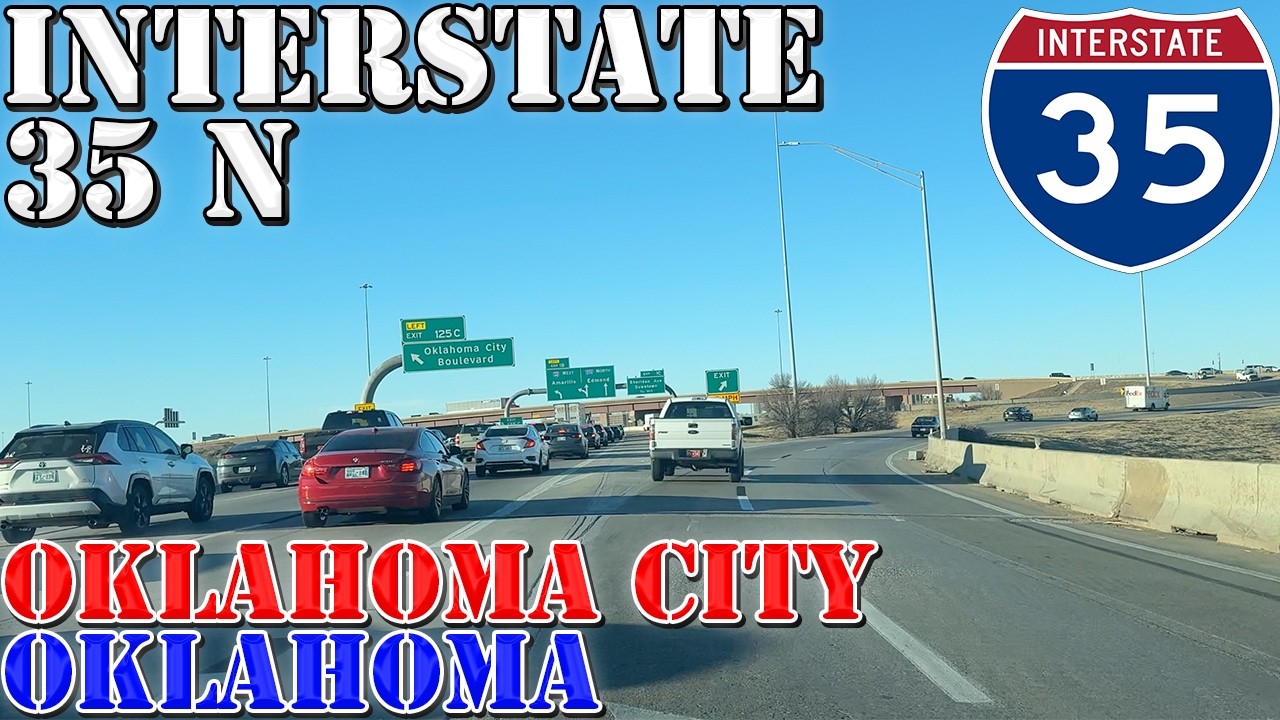 I-35 North - Oklahoma City - Oklahoma - 4K Highway Drive - 2026