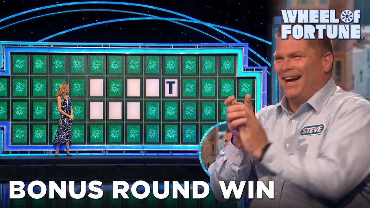 Steve Wins $45,000 in the Bonus Round | Wheel of Fortune
