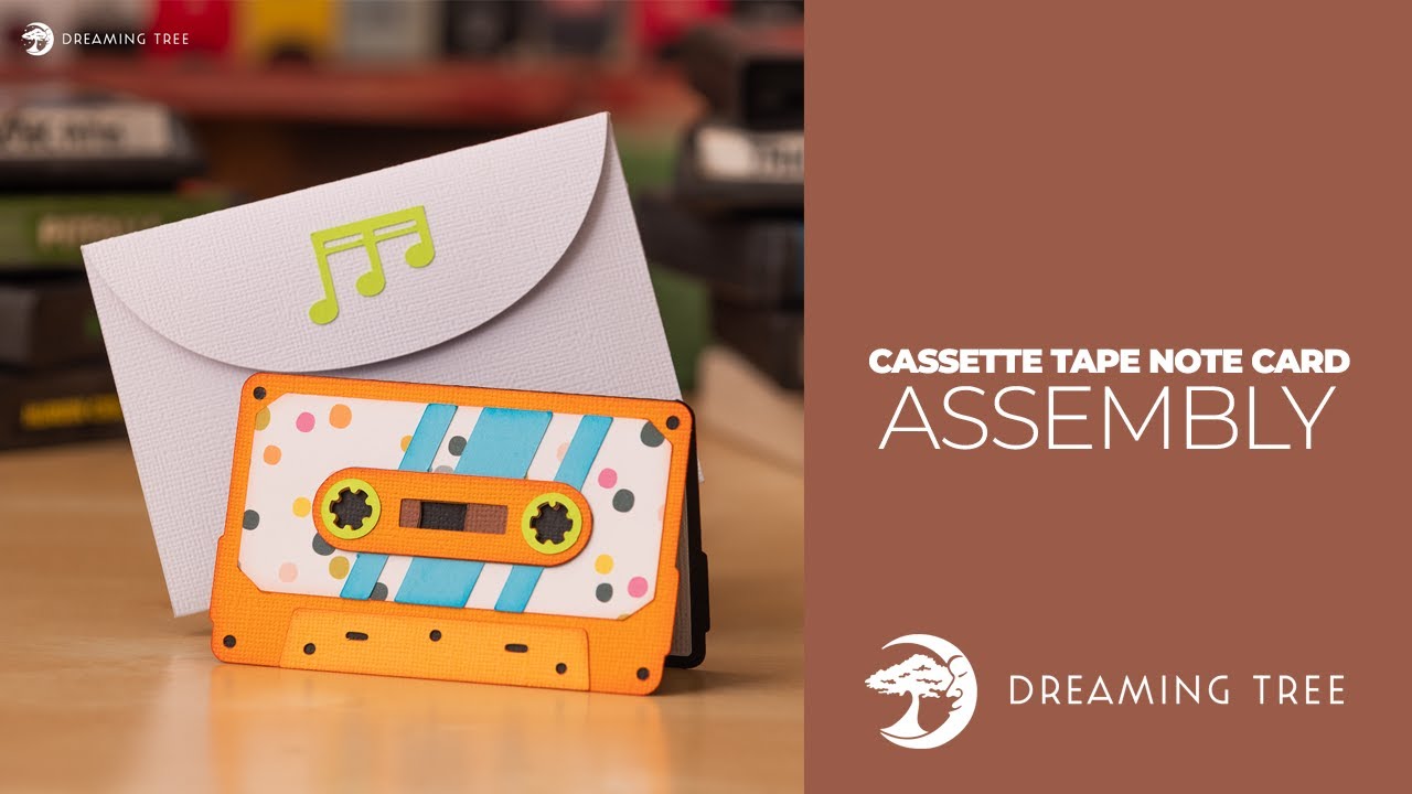 SVG File - Cassette Tape Note Card - Assembly Tutorial (Cricut, Silhouette, ScanNCut)