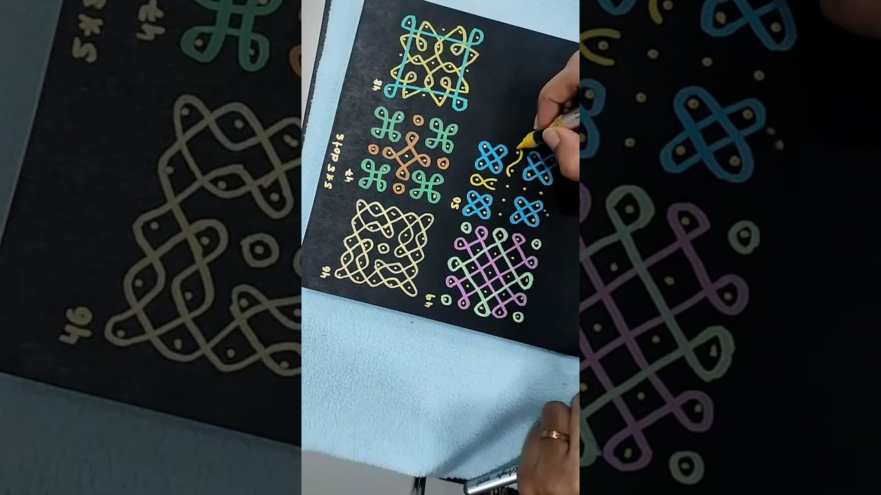 Simple rangoli live day5 || #rangoli #muggulu #kolam #live #easyrangoli #shorts #ytshorts #short