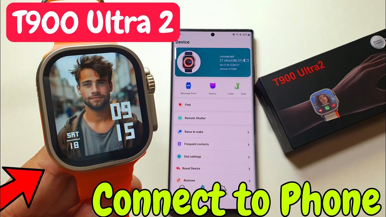 T900 ultra 2 smartwatch connect to phone | How To Connect t900 ultra 2 smart watch with Phone