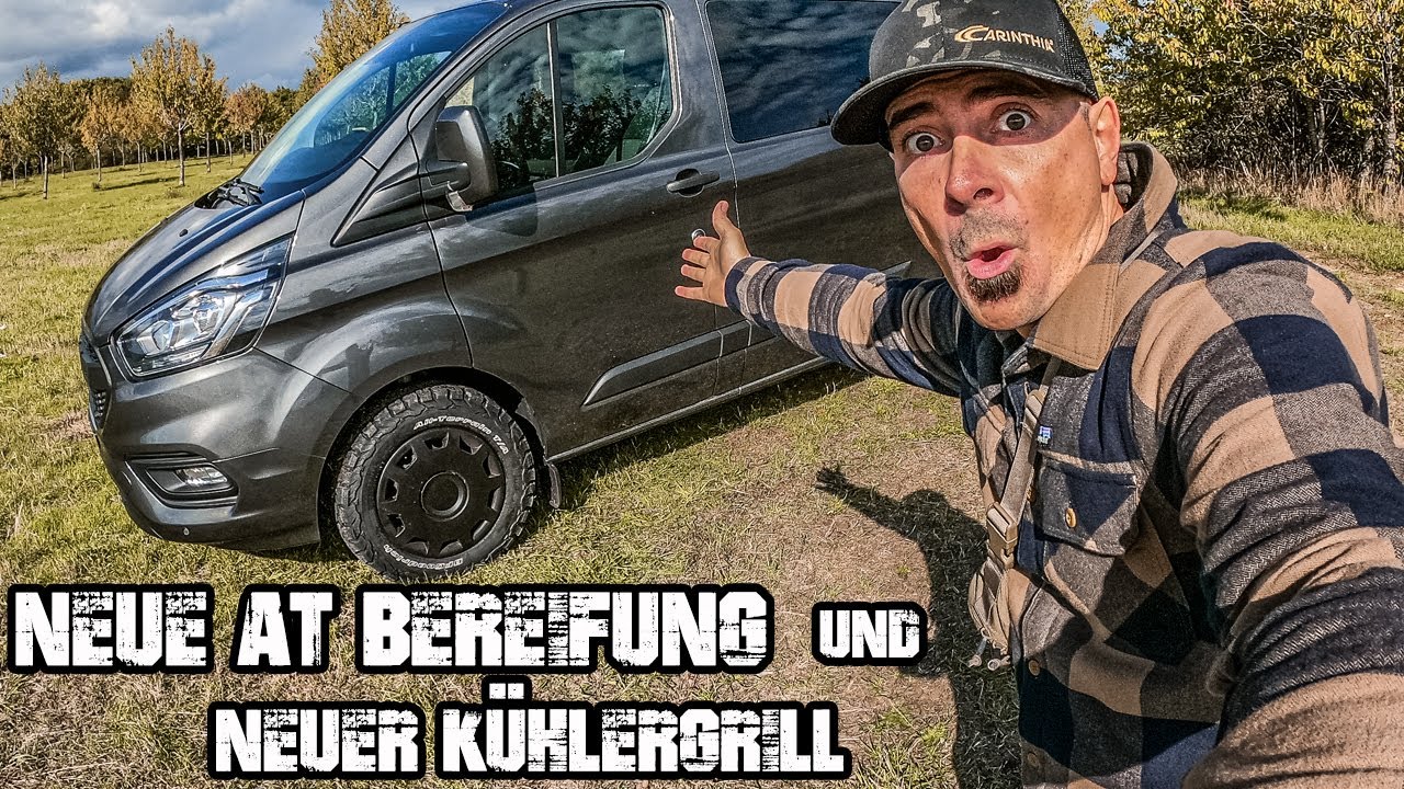 Neue BF-Goodrich Bereifung und einen neuen Raptor Kühlergrill für den Ford Transit Custom Campervan