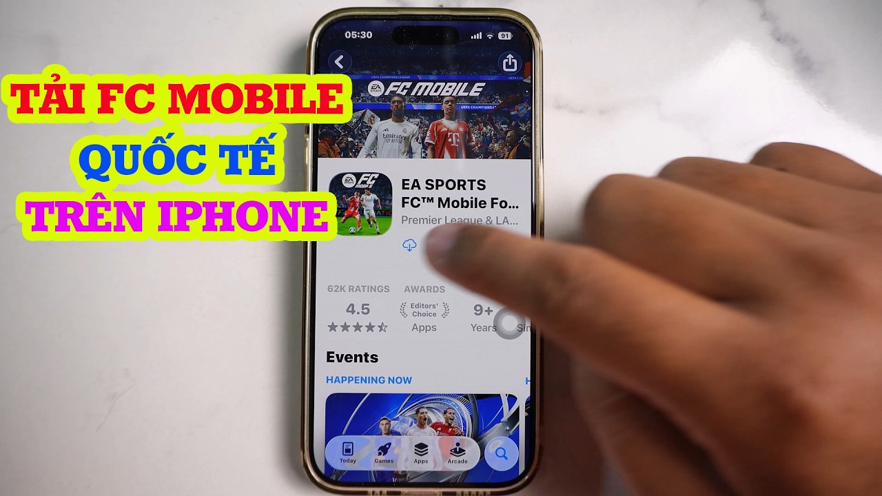 C&aacute;ch tải FC Mobile quốc tế tr&ecirc;n iPhone mới nhất 2026 - Tải EA Sport FC Mobile
